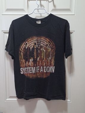 2005 System Of A Down Black Graphic Band T-Shirt